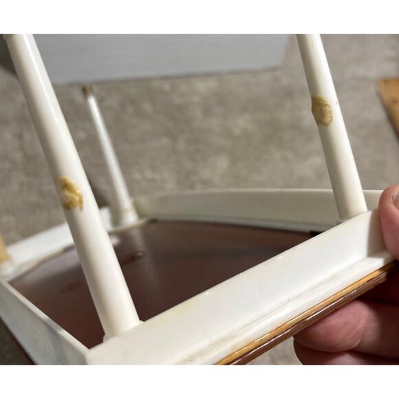 Vintage Marx Little Hostess Dollhouse Wooden Look Plastic Dining Room Table - Picture 6 of 13